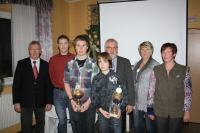 Ehrungen f�r zehn- und f�nfundzwanzigj�hrige Mitgliedschaft sowie drei�igj�hrige Vorstandsarbeit und Sportfischer des Jahres w�hrend der Jahreshauptversammlung 2012